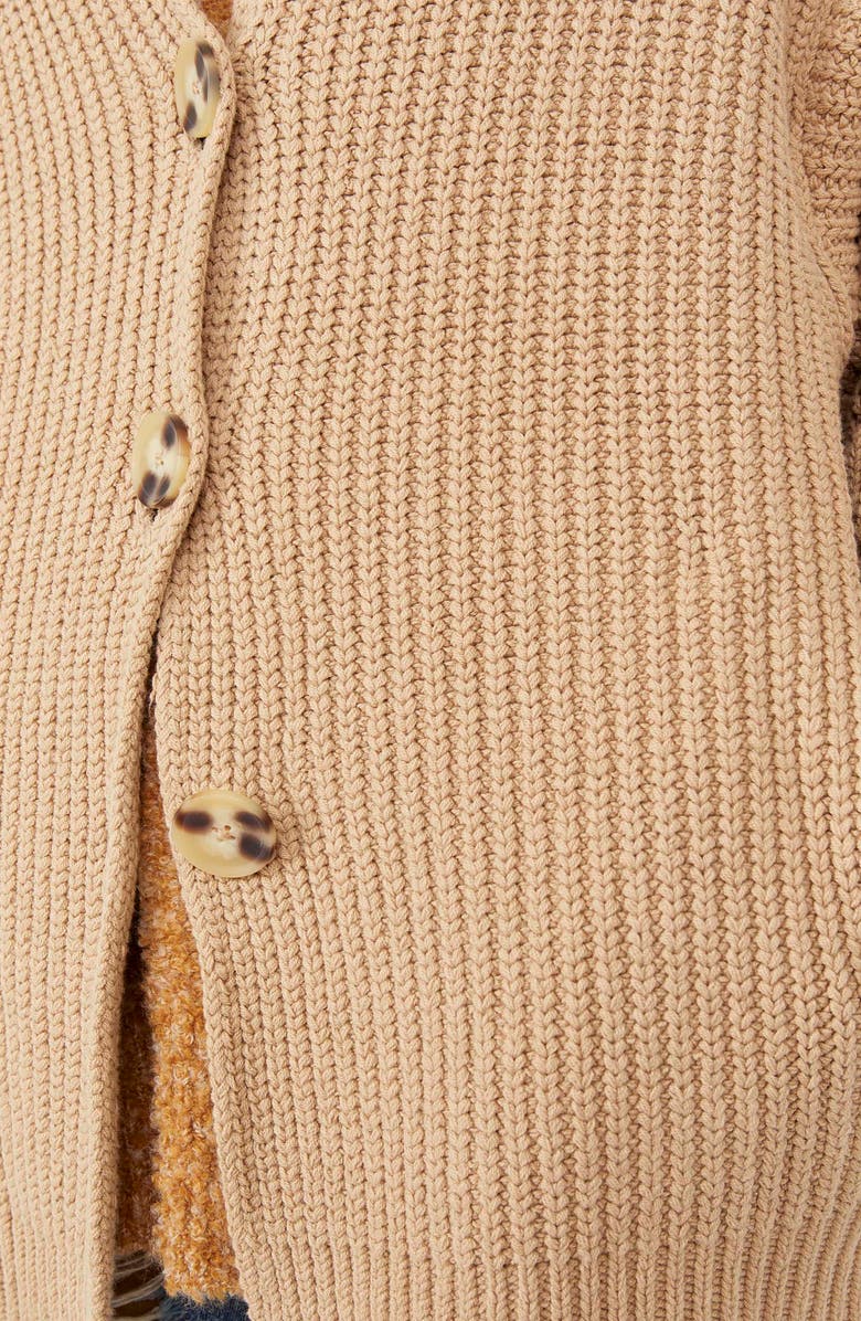 Free People Swim Too Deep Cardigan, Alternate, color, Almond