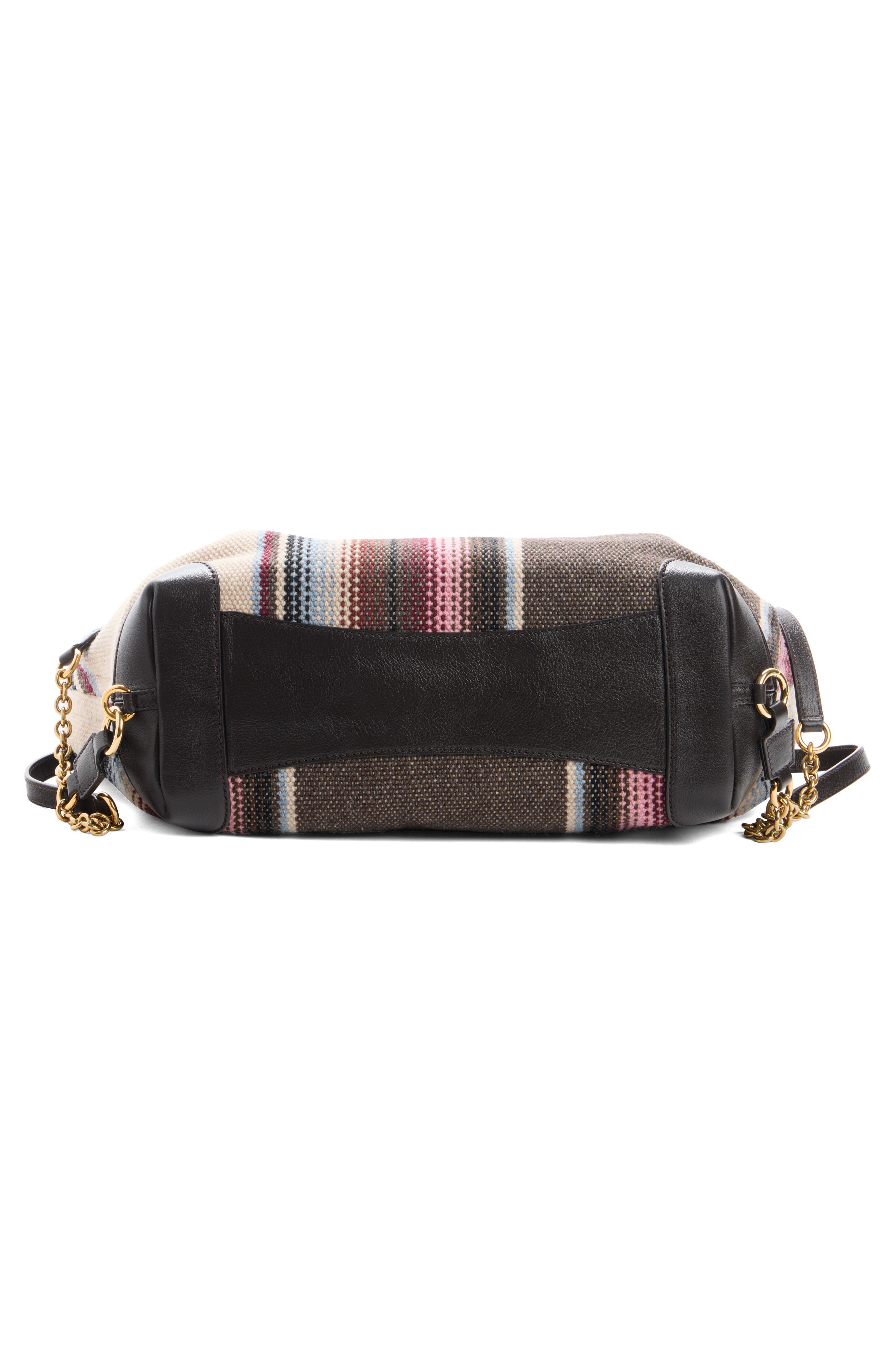 Clover Large Stripe Wool Blend Tote, Alternate, color, KOHL BROWN