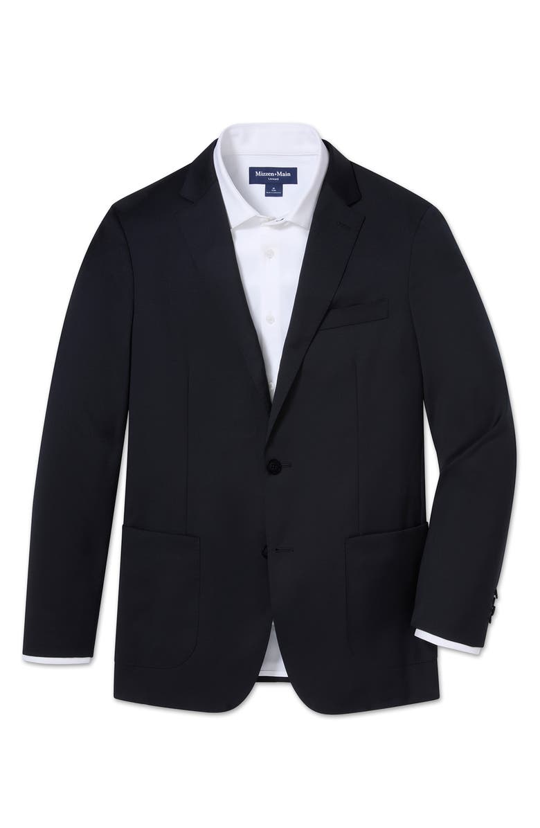 Mizzen+Main Lavelle Summerweight Black Wool Blazer, Alternate, color,
