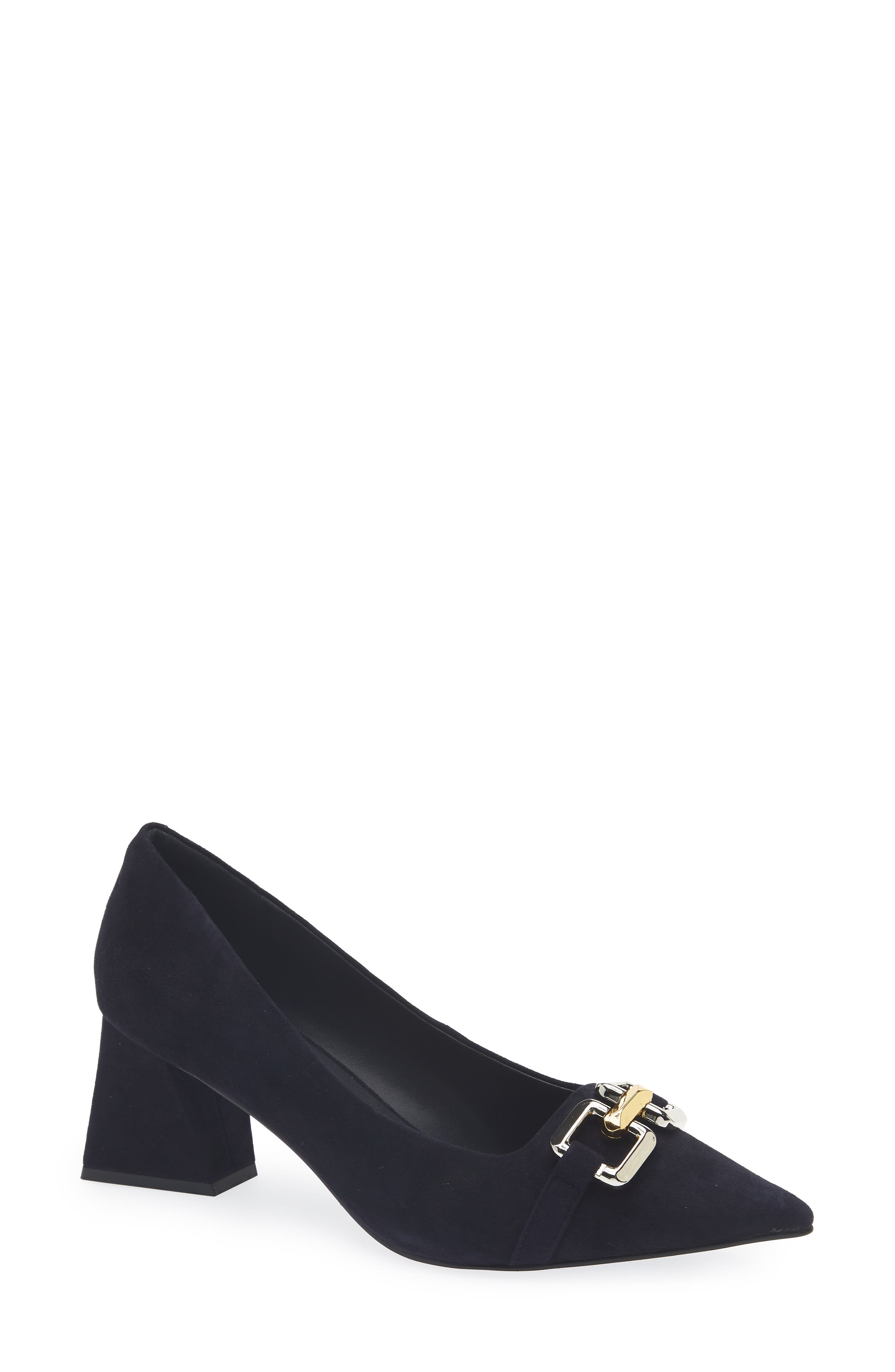 Anouk Pointed Toe Pump, Main, color, NAVY SUEDE