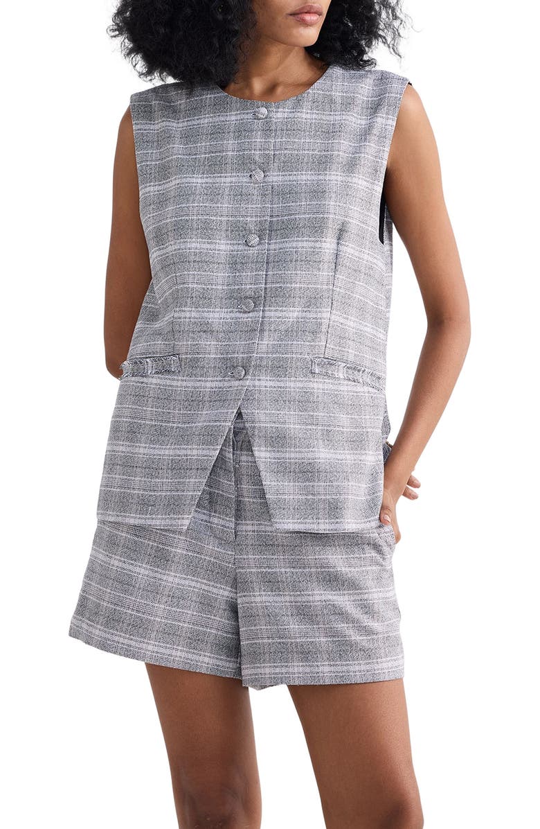 Reistor Cotton Tweed Vest Jacket, Alternate, color, Steel Breeze