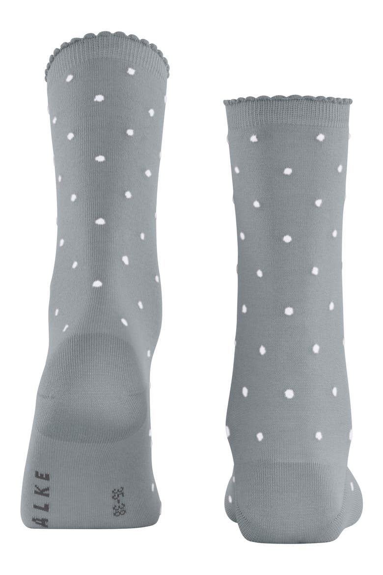 Spike Polka Dot Crew Socks, Alternate, color, SILVER