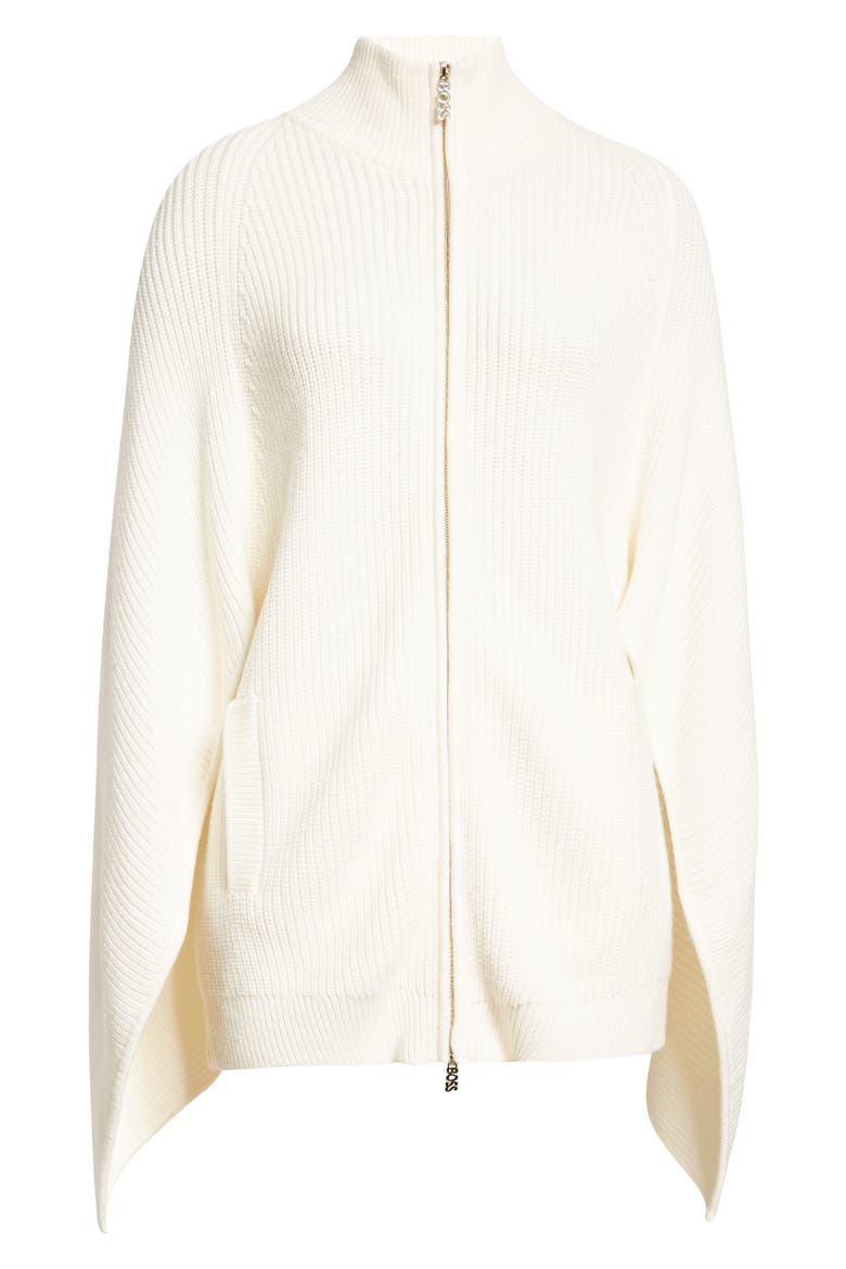 Leilane Cape Sleeve Wool Blend Cardigan, Alternate, color, OPEN WHT
