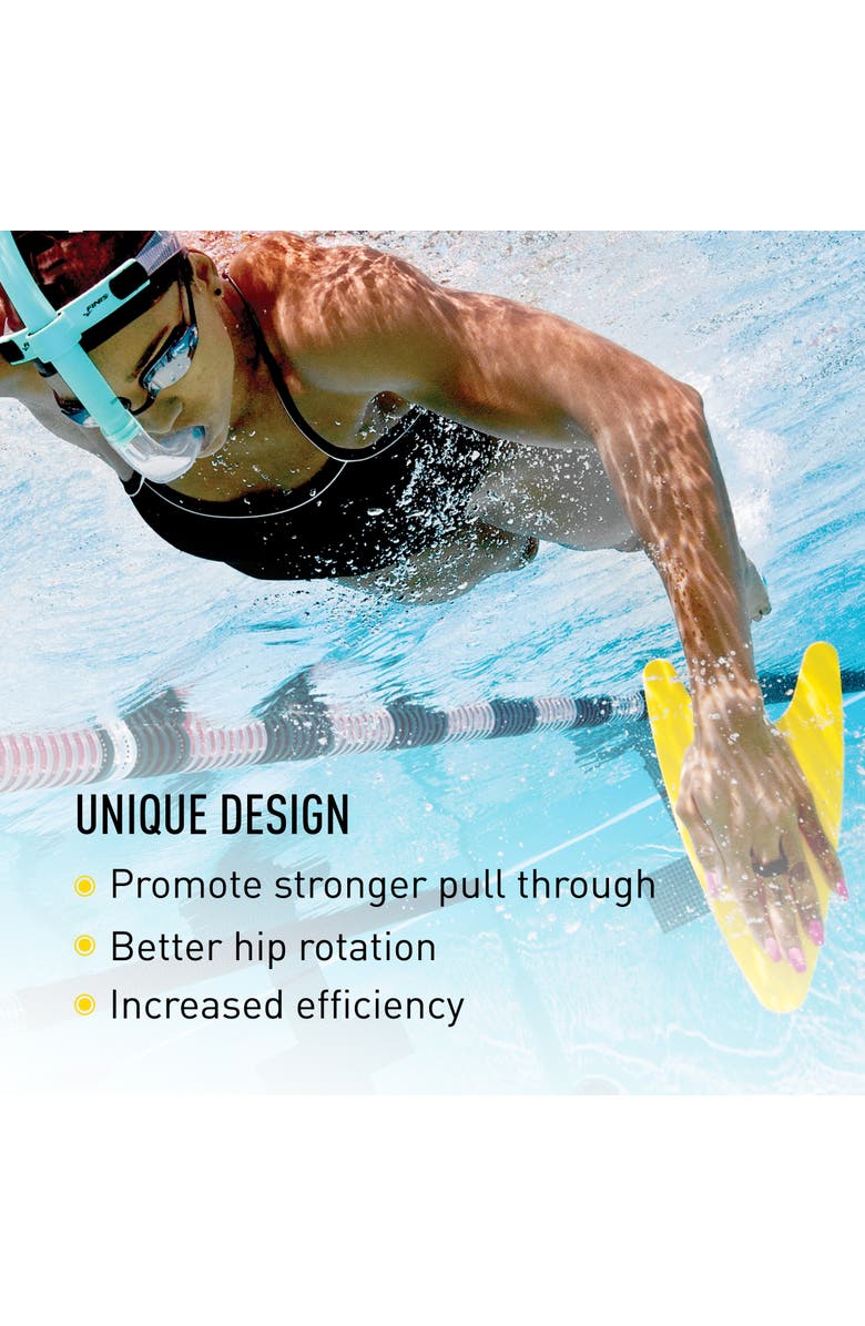 FINIS Freestyler Hand Paddles Freestyle Swim Training Aid Improves Stroke Technique, Alternate, color, Yellow