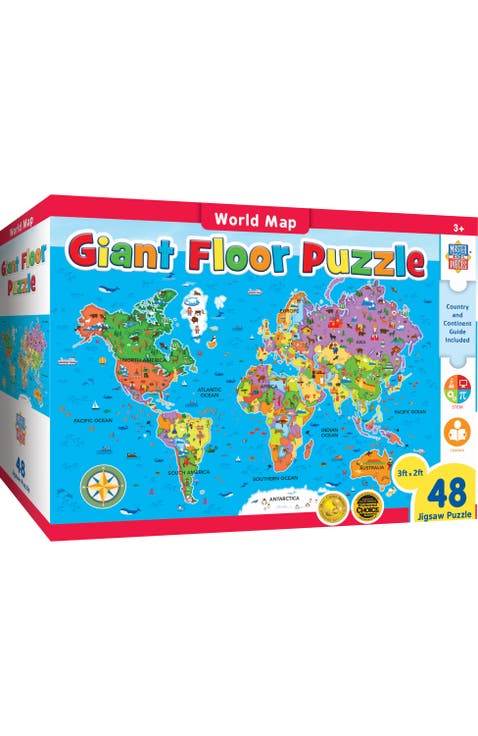 World Map 48 Piece Floor Puzzle