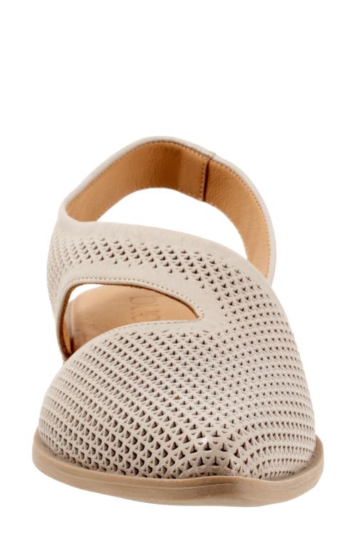 Bueno Bianca Perf Slingback Pointed Toe Flat