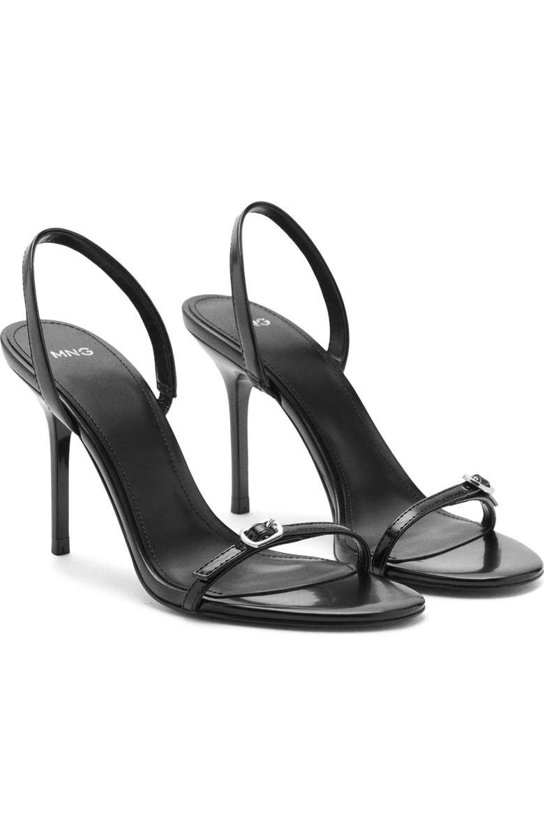 MANGO Slingback Sandal, Main, color, Black