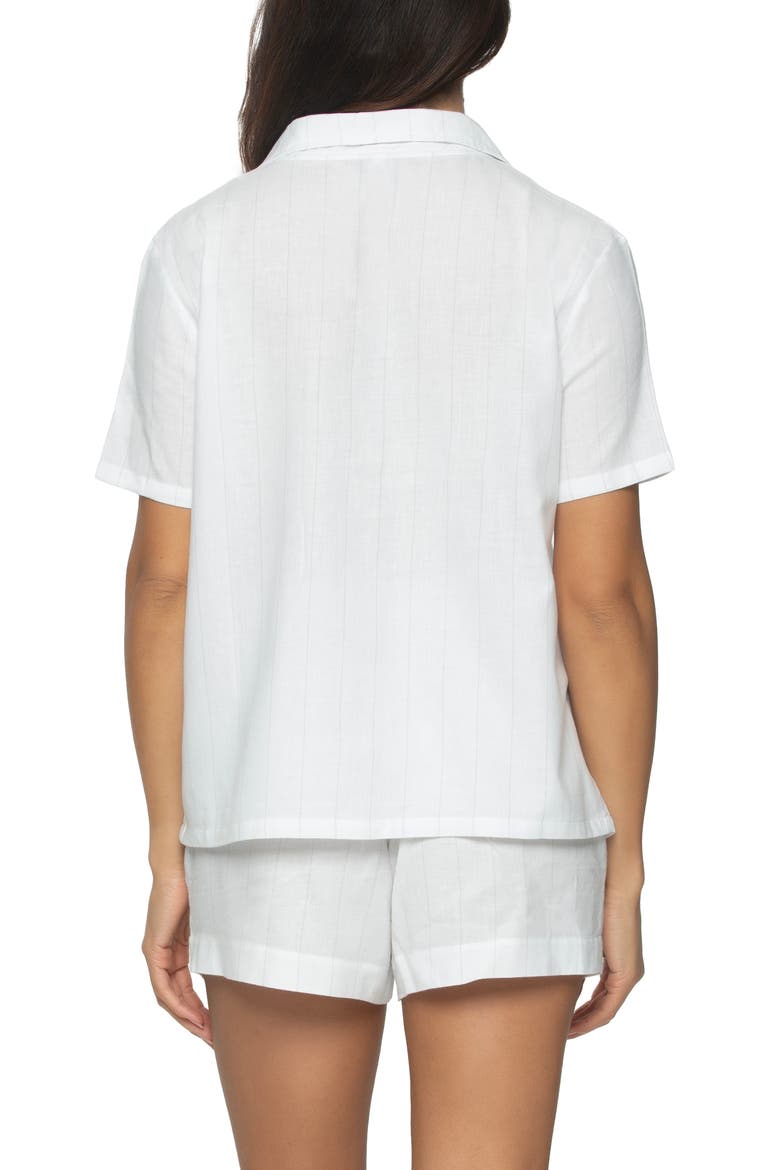 Mirielle Short Pajamas, Alternate, color, WHITE GREY STRIPE