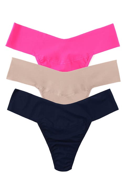 Breathe Assorted 3-Pack V-Cut Thongs