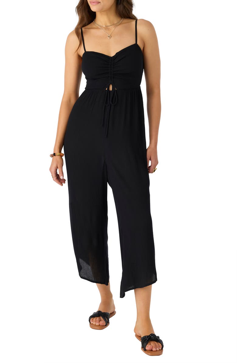 O'Neill Keiko Cutout Wide Leg Jumpsuit, Main, color,