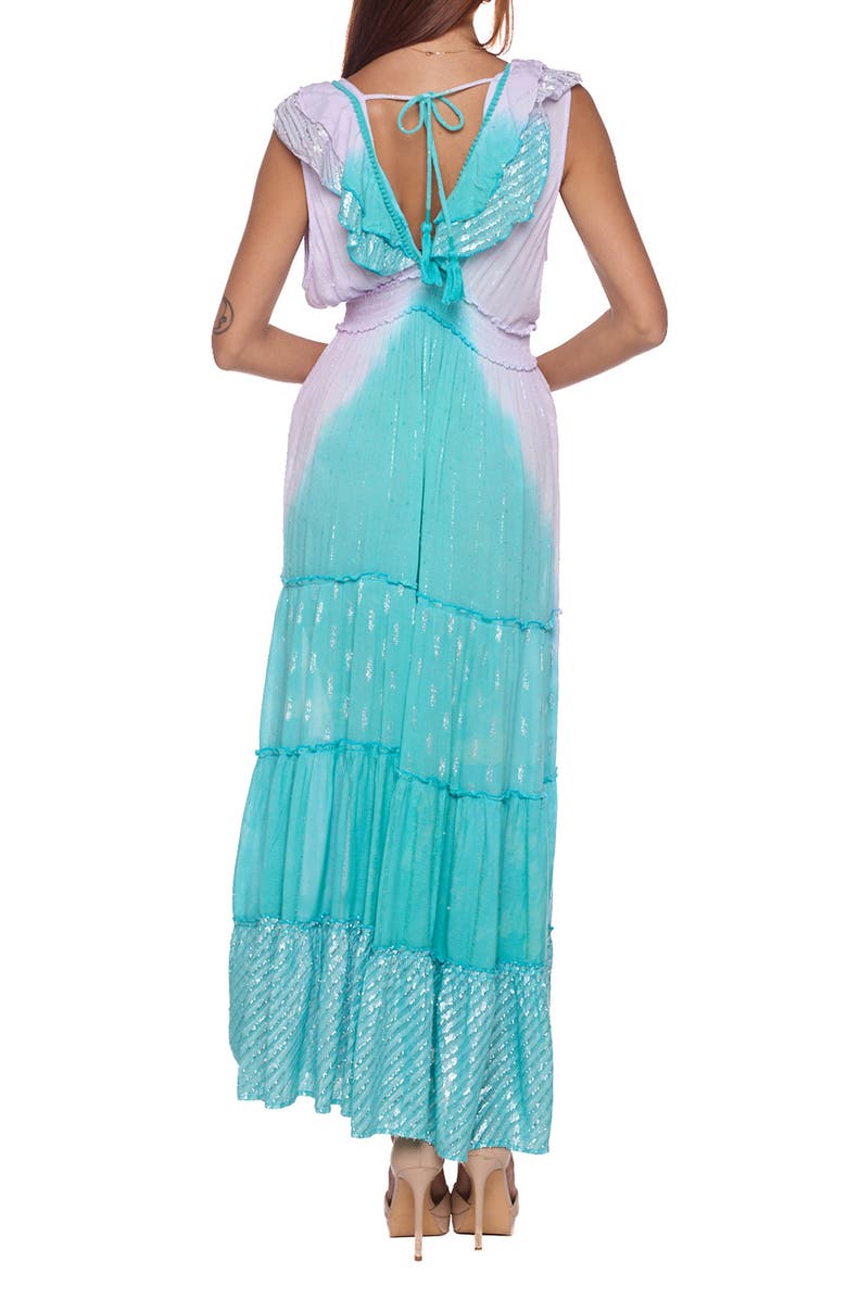 RANEES Colorblock Tiered Sundress, Alternate, color, Purple