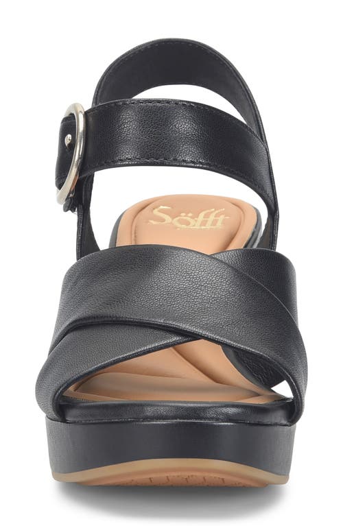 Söfft Lizzie Ankle Strap Platform Sandal In Black