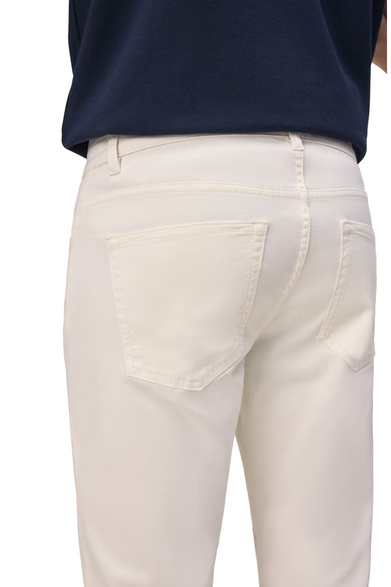 AMS Slim Fit Twill Pants, Alternate, color, BLANC