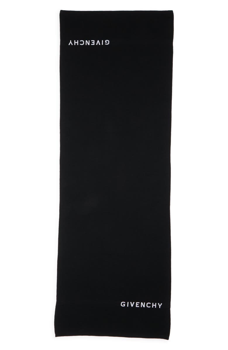 Givenchy Knit Logo Wool Scarf, Main, color, 
