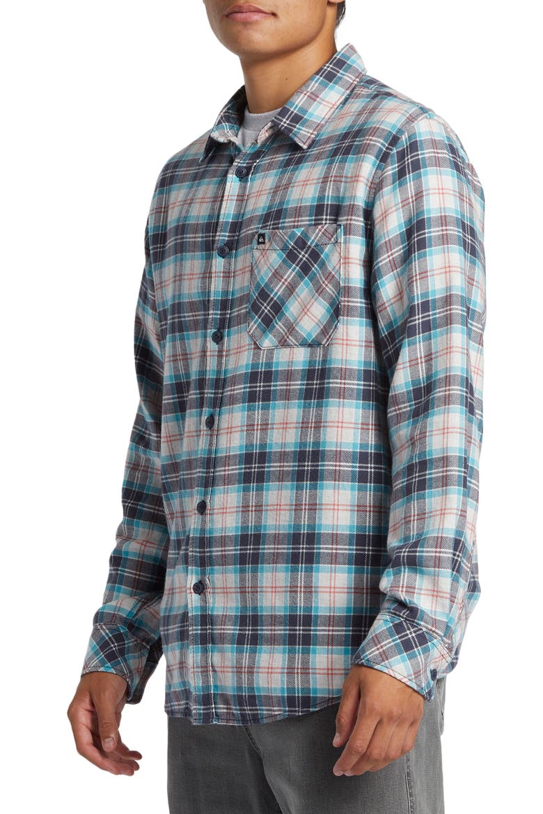 Ensign Classic Fit Plaid Flannel Button-Up Shirt, Alternate, color, WHITE MARBLE ENSIGN CLASSIC FL