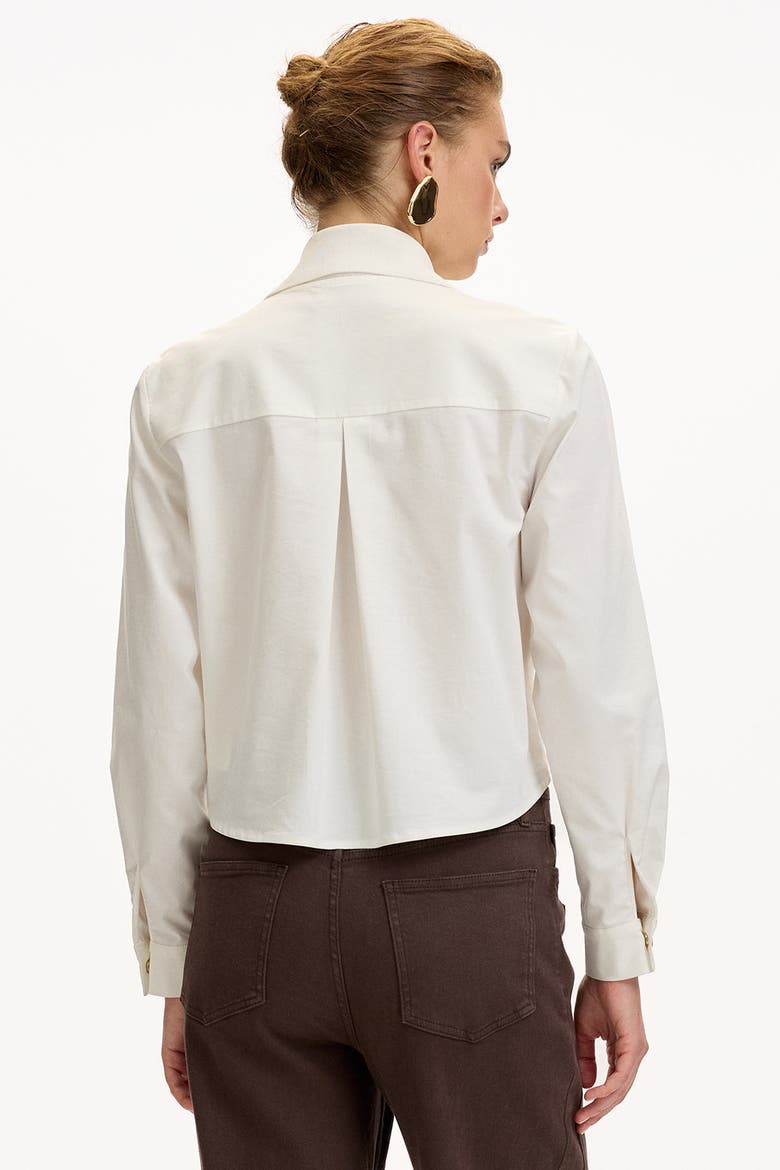 Corinne Poplin Shirt, Alternate, color, Ecru