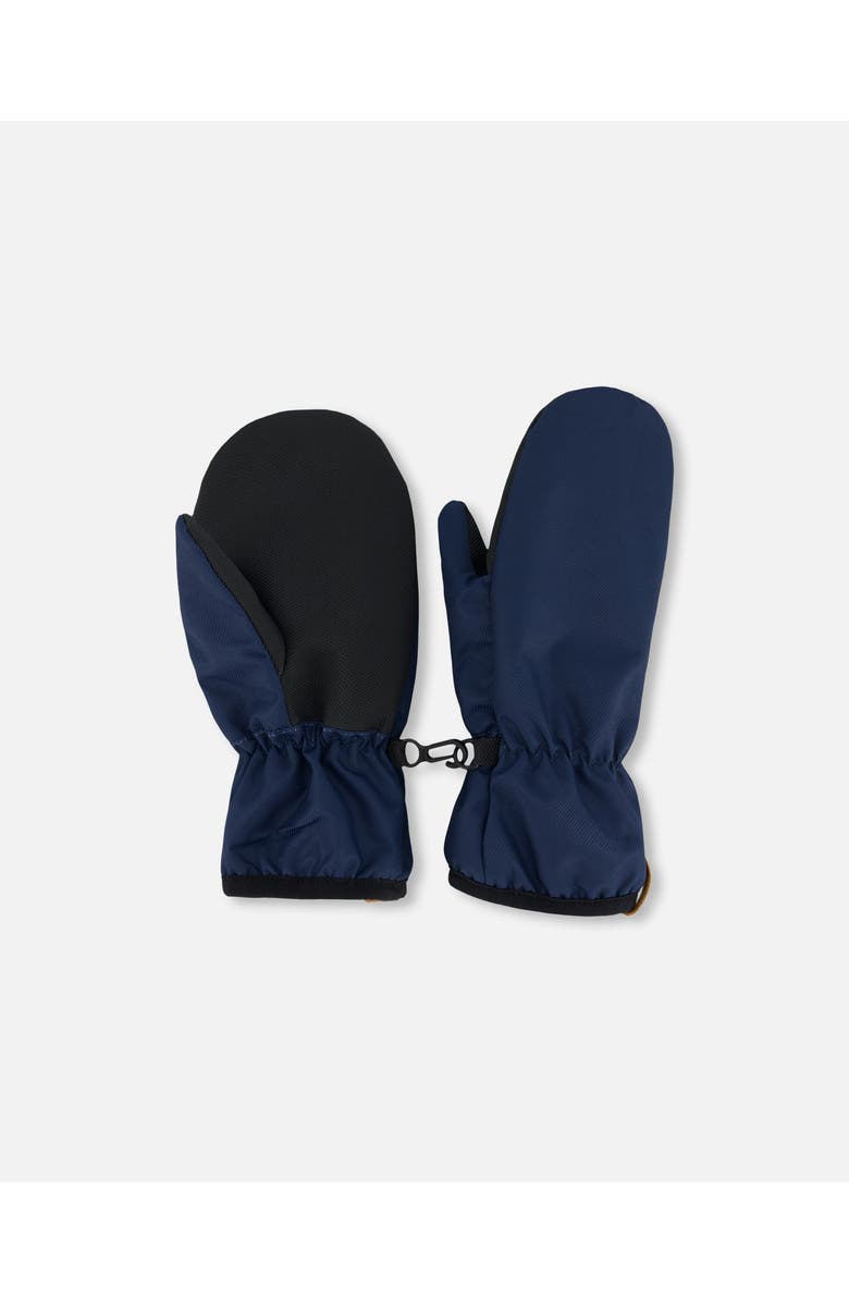 Deux par Deux Little Kids Unisex Mid-Season Mittens Navy Blue, Main, color, 