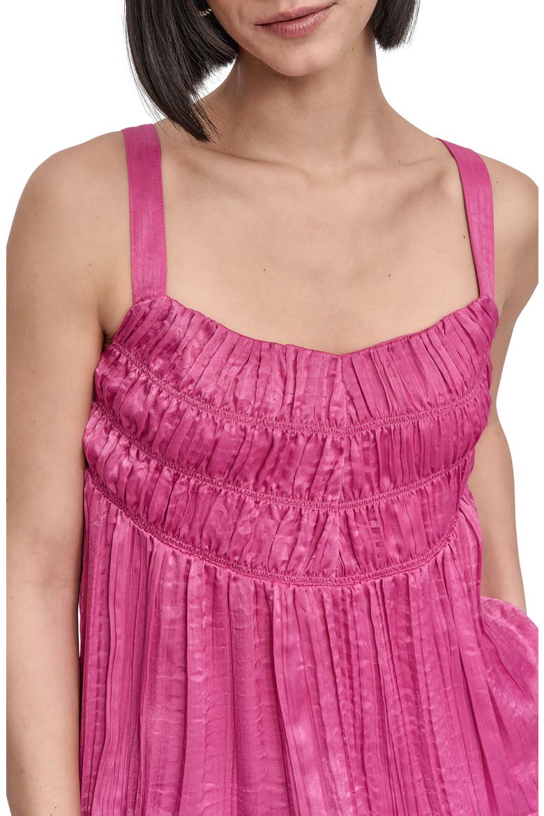 Crushed Pleats Sleeveless Top, Alternate, color, VIVID PINK