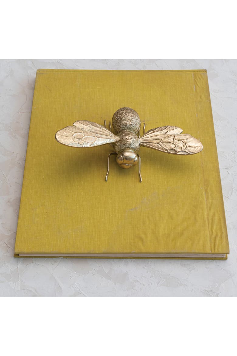 Decorative Bee Figurine, Gold Finish, Alternate, color, Gold