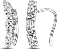 Julianna B. Lab-Grown Diamond Climber Earrings Sterling Silver