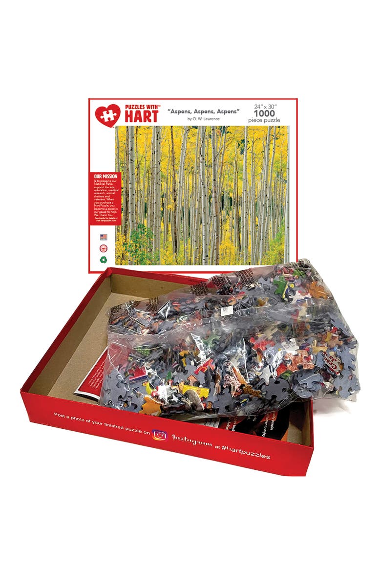 Aspens, Aspens, Aspens 1000 Piece Puzzle by OW Lawrence, Alternate, color, Multicolored
