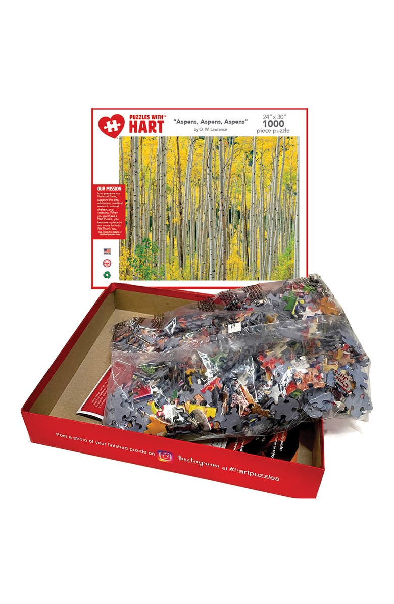 Hart Puzzles Aspens, Aspens, Aspens 1000 Piece Puzzle by OW Lawrence, Alternate, color, Multicolored