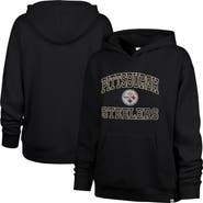 '47 Women's '47  Black Pittsburgh Steelers Clarity Naomi Pullover Hoodie