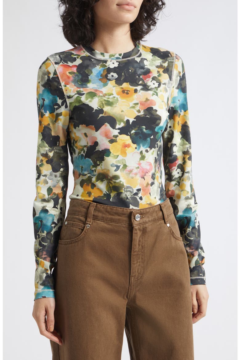 Echoes in Flowers Long Sleeve Top, Alternate, color, ECHOES IN FLOWERS