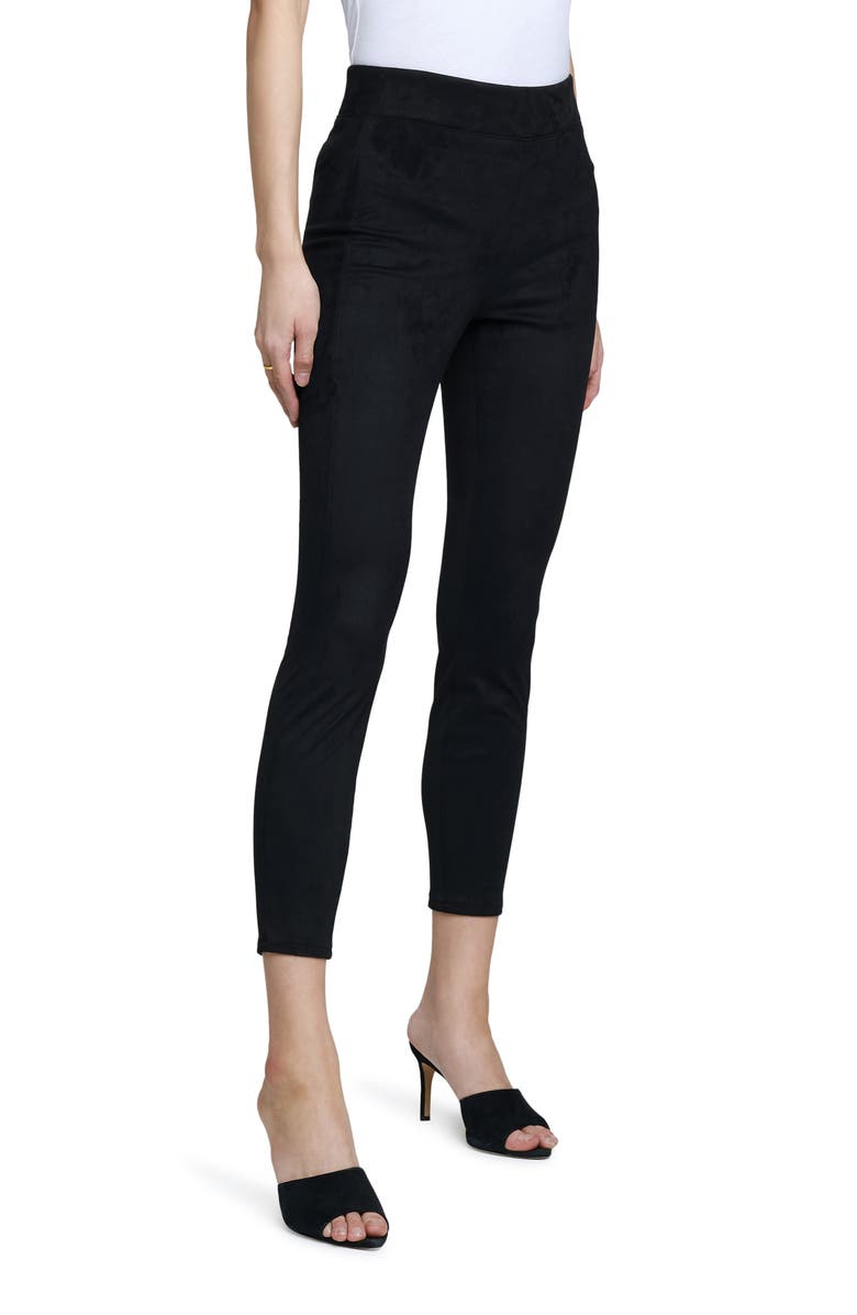 L'AGENCE Nini Stretch Cotton Faux Suede Pants, Alternate, color, 