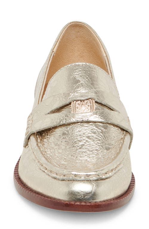 Dolce Vita Hilly Wide Loafers Platinum Coin In Silver