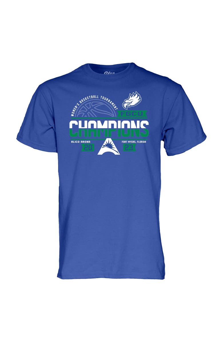 BLUE 84 Royal Florida Gulf Coast Eagles 2023 ASUN Women's Basketball Conference Tournament Champions T-Shirt, Alternate, color, 
