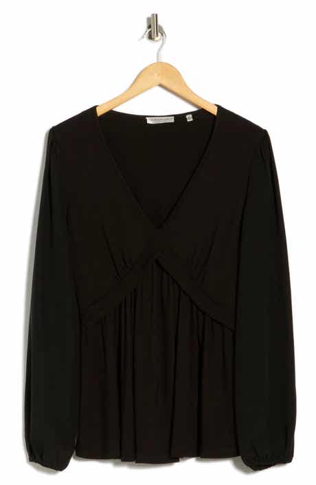 PATRIZIA LUCA V-Neck Flare Top