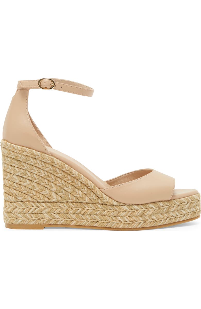 Stuart Weitzman Nudist Curve Espadrille Wedge Sandal, Alternate, color,