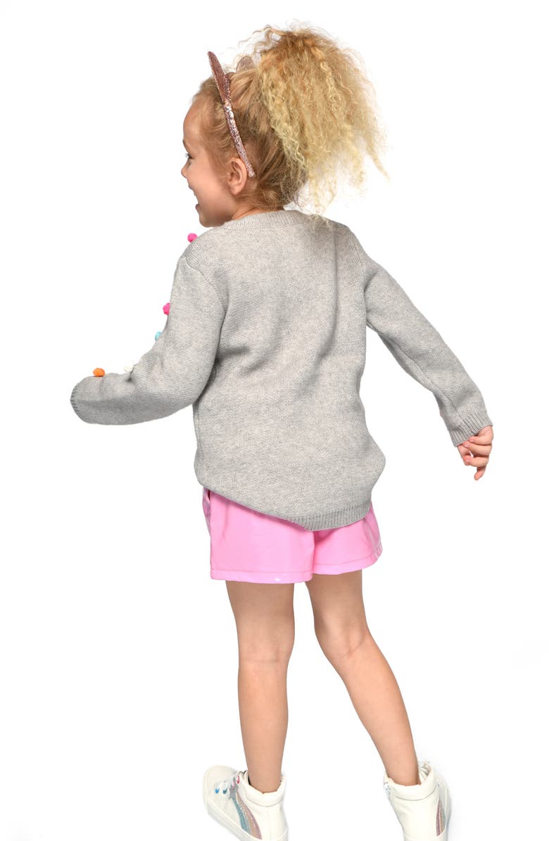 Truly Me Kid's Embellished Pompom Sweater, Alternate, color, 