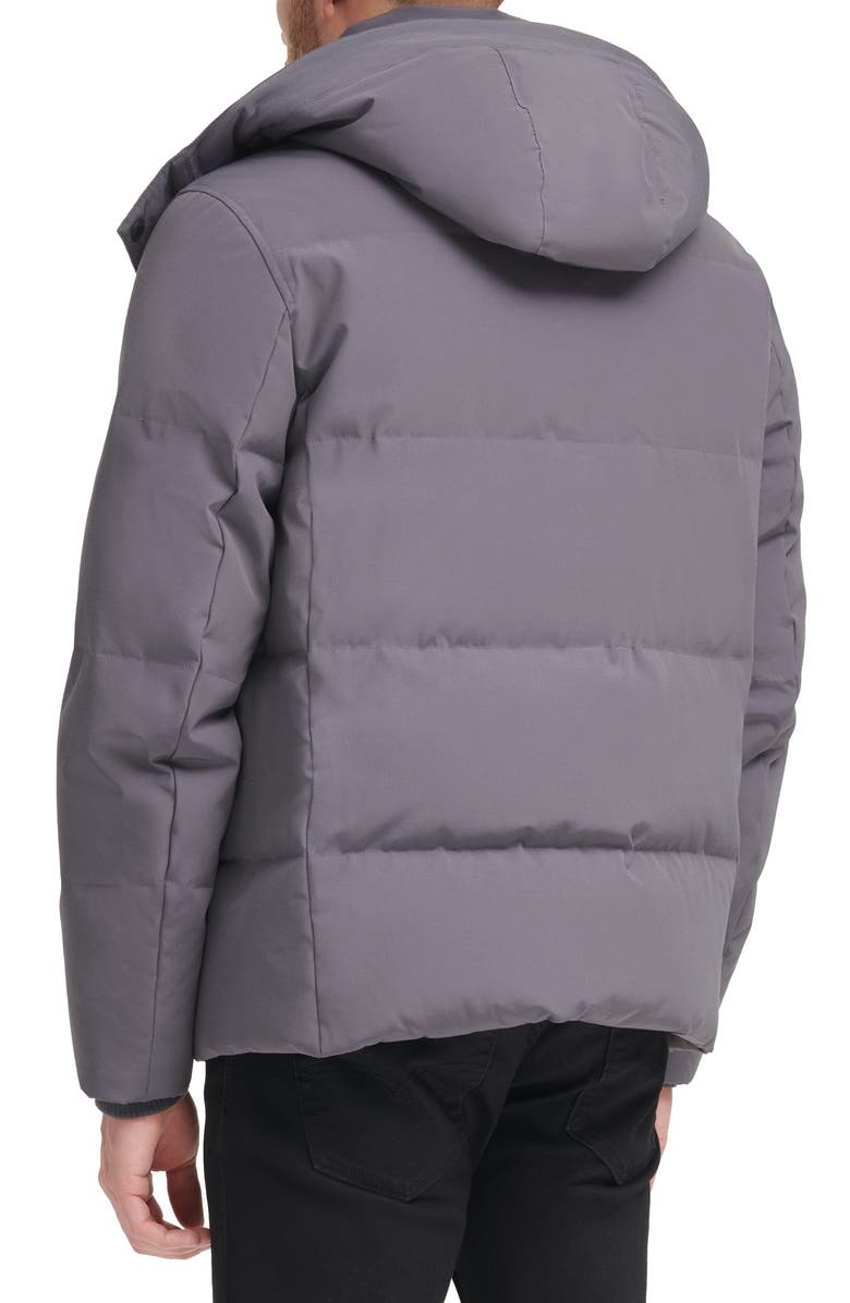 Cole Haan Signature Hooded Down Puffer Jacket, Alternate, color, Charcoal