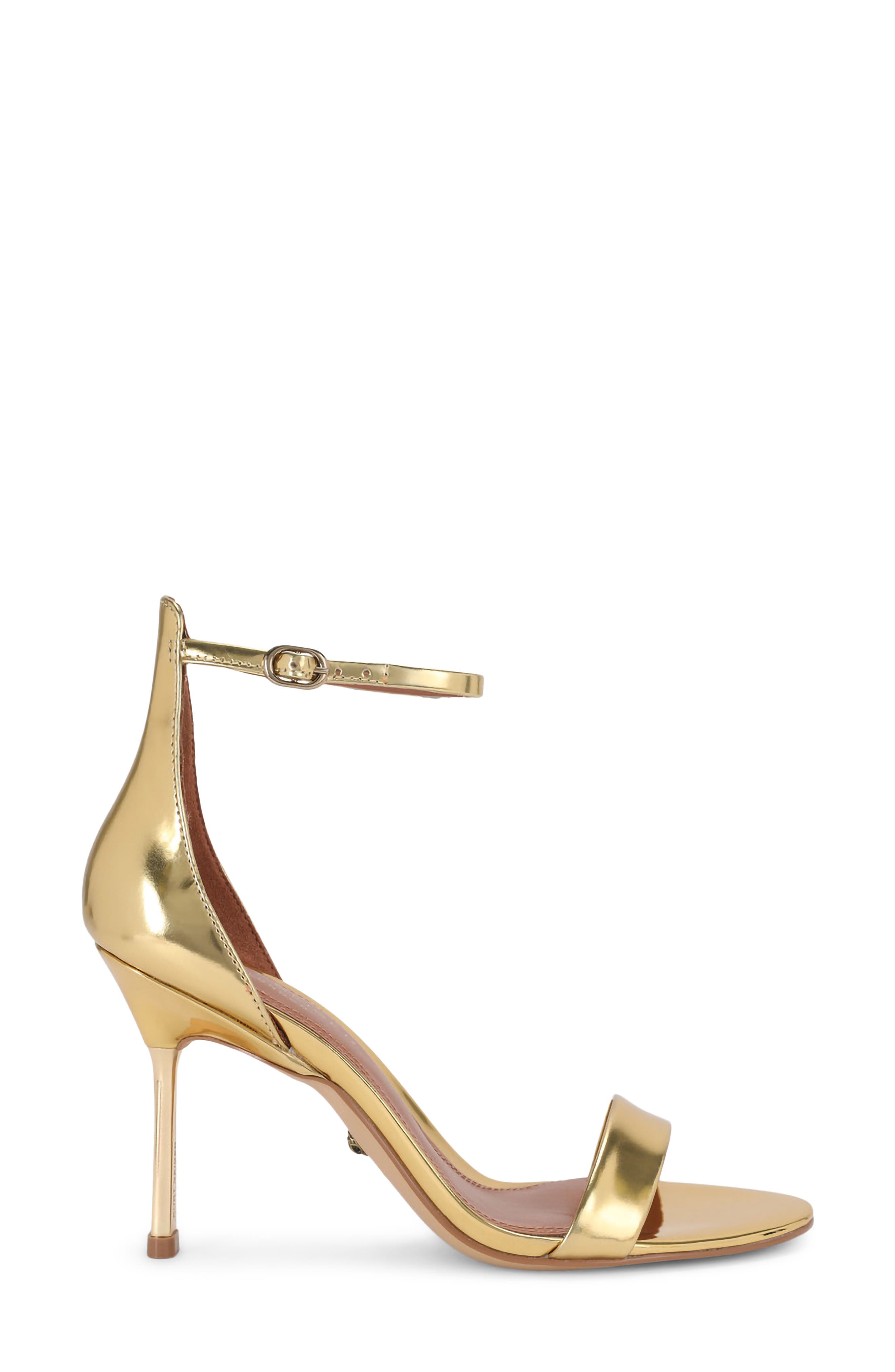 Bank Ankle Strap Sandal, Main, color, GOLD