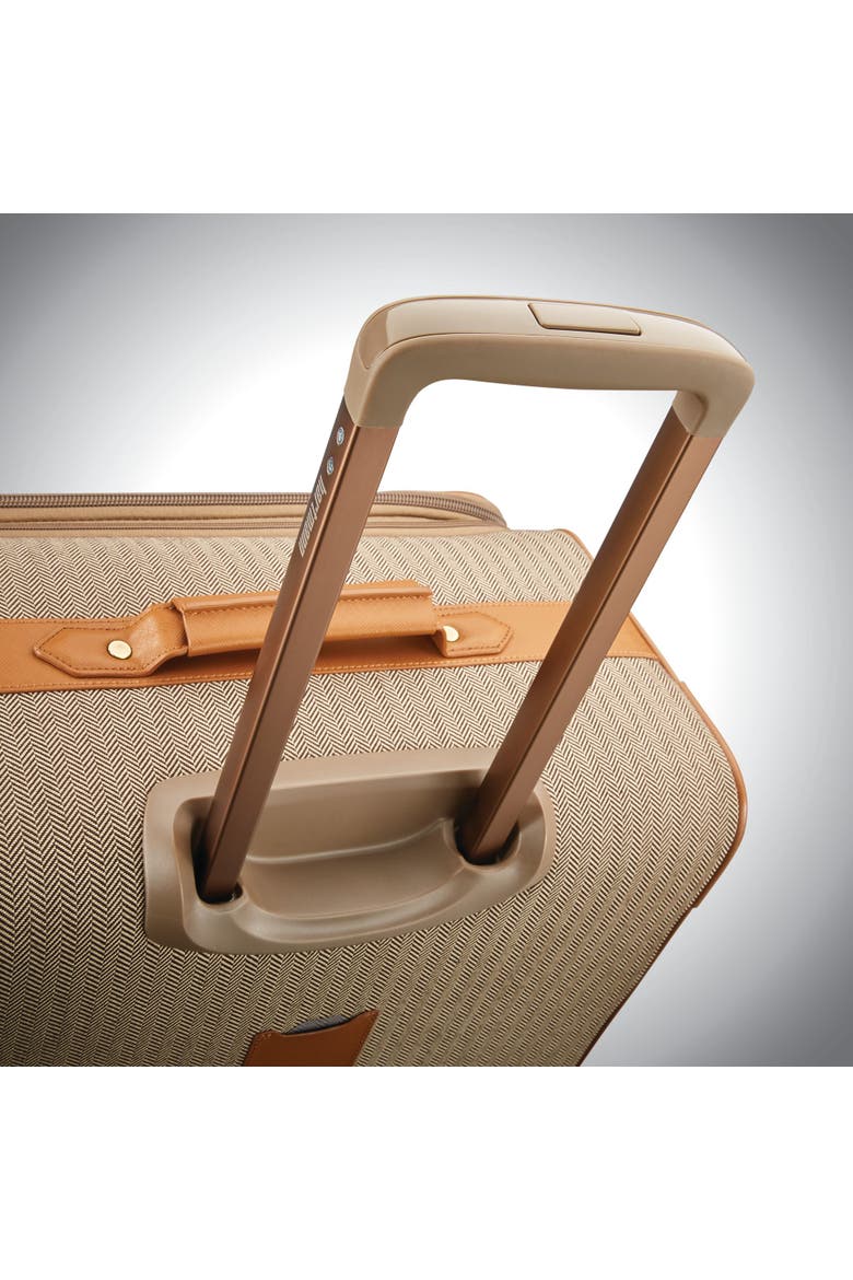Herringbone Deluxe Expandable 20" Carry On Spinner Luggage, Alternate, color, Terracotta Herringbone