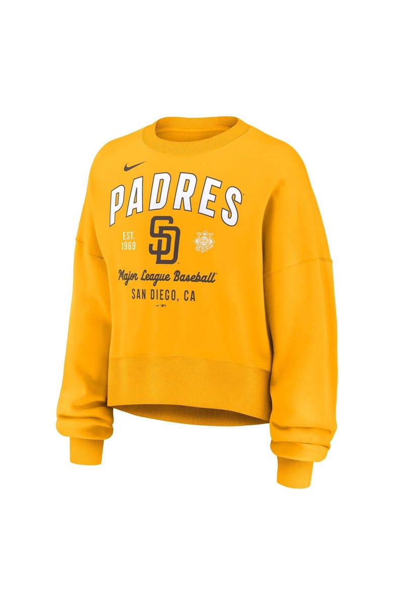 Nike Women's Nike Gold San Diego Padres Oversized High Hip Pullover Sweatshirt, Alternate, color, 