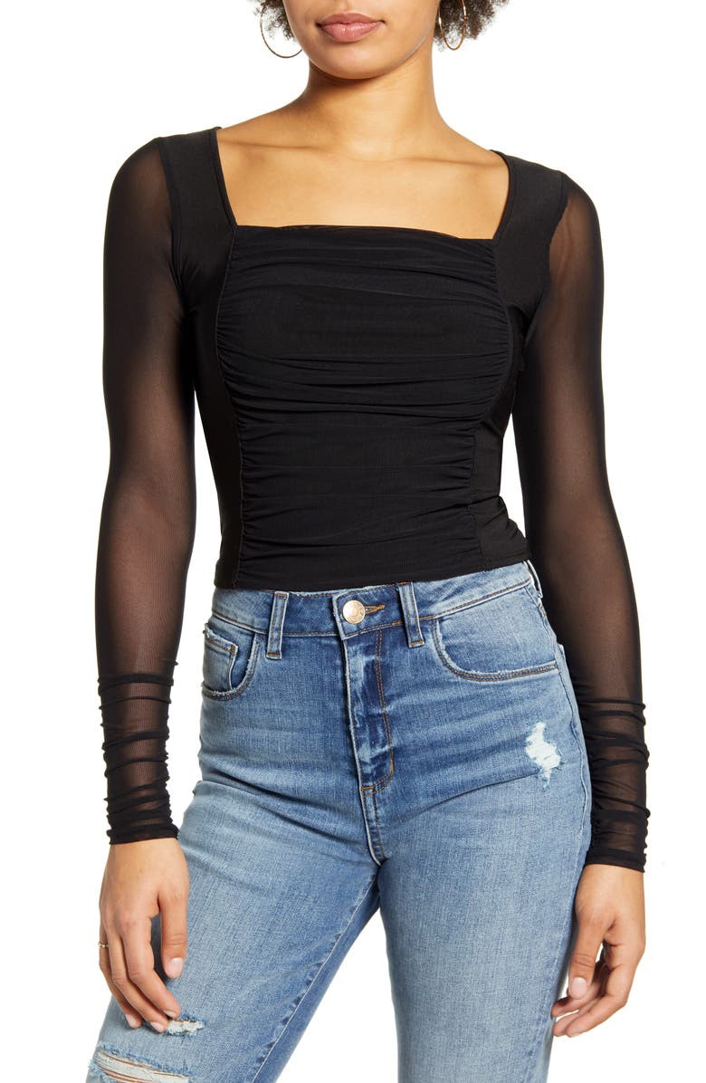 One Clothing Mesh Top, Main, color, 