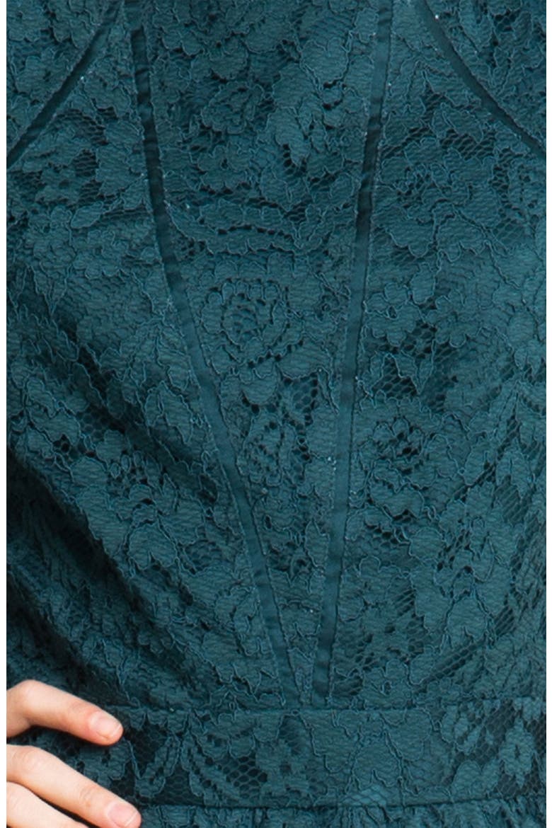 'Bovary' Lace Sheath Dress, Alternate, color, WINTER TEAL
