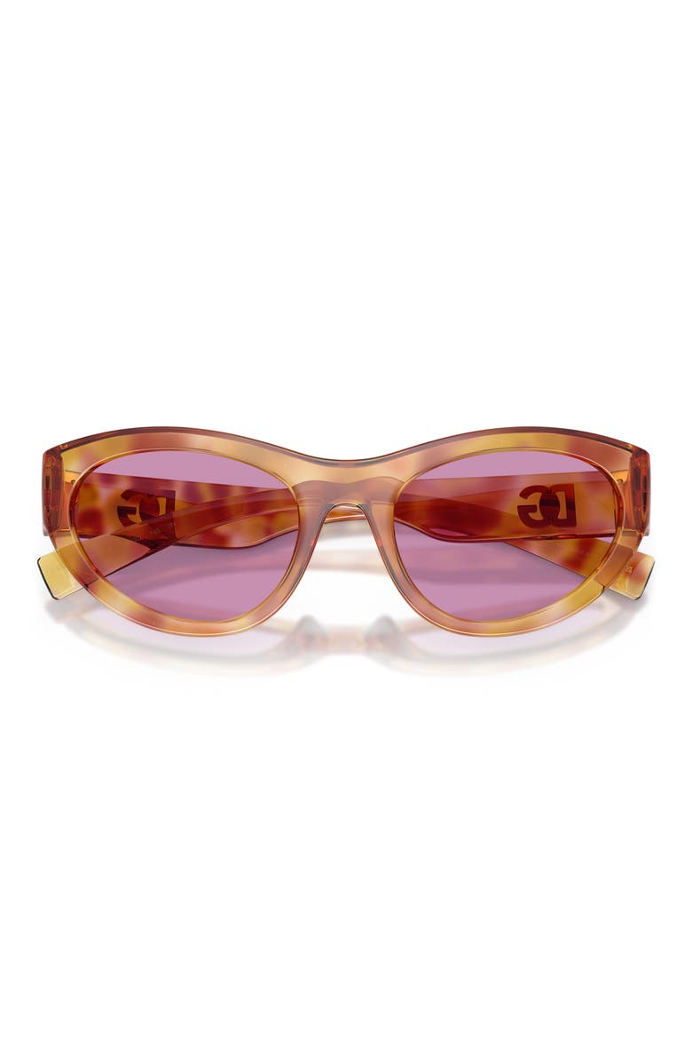 54mm Cat Eye Sunglasses, Alternate, color, VIOLET HAVANA / PURPLE