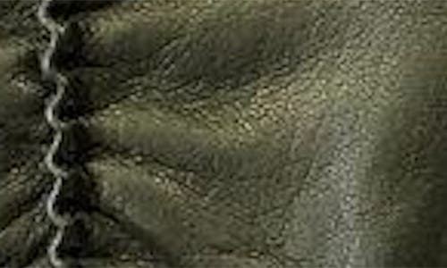 Paula Rowan Renee Ruched Leather Gloves In Olive