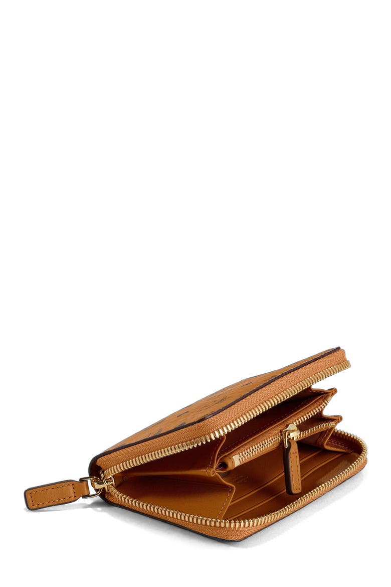 Zip Wallet in Visetos Original, Alternate, color, Cognac
