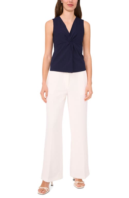 Halogenr Halogen(r) Twist Front Sleeveless Cotton Knit Top