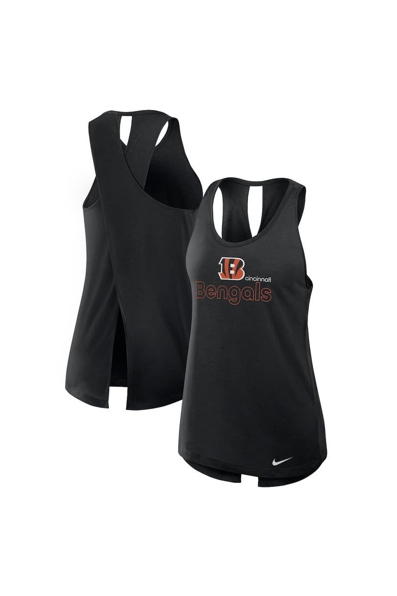 Women's Nike Black Cincinnati Bengals  Crossback Performance Tank Top, Main, color, Black