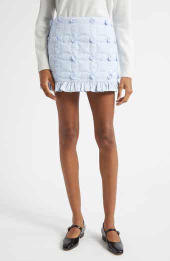 Tanner Fletcher Gender Inclusive Matilda Quilted Rosette Ruffle Miniskirt