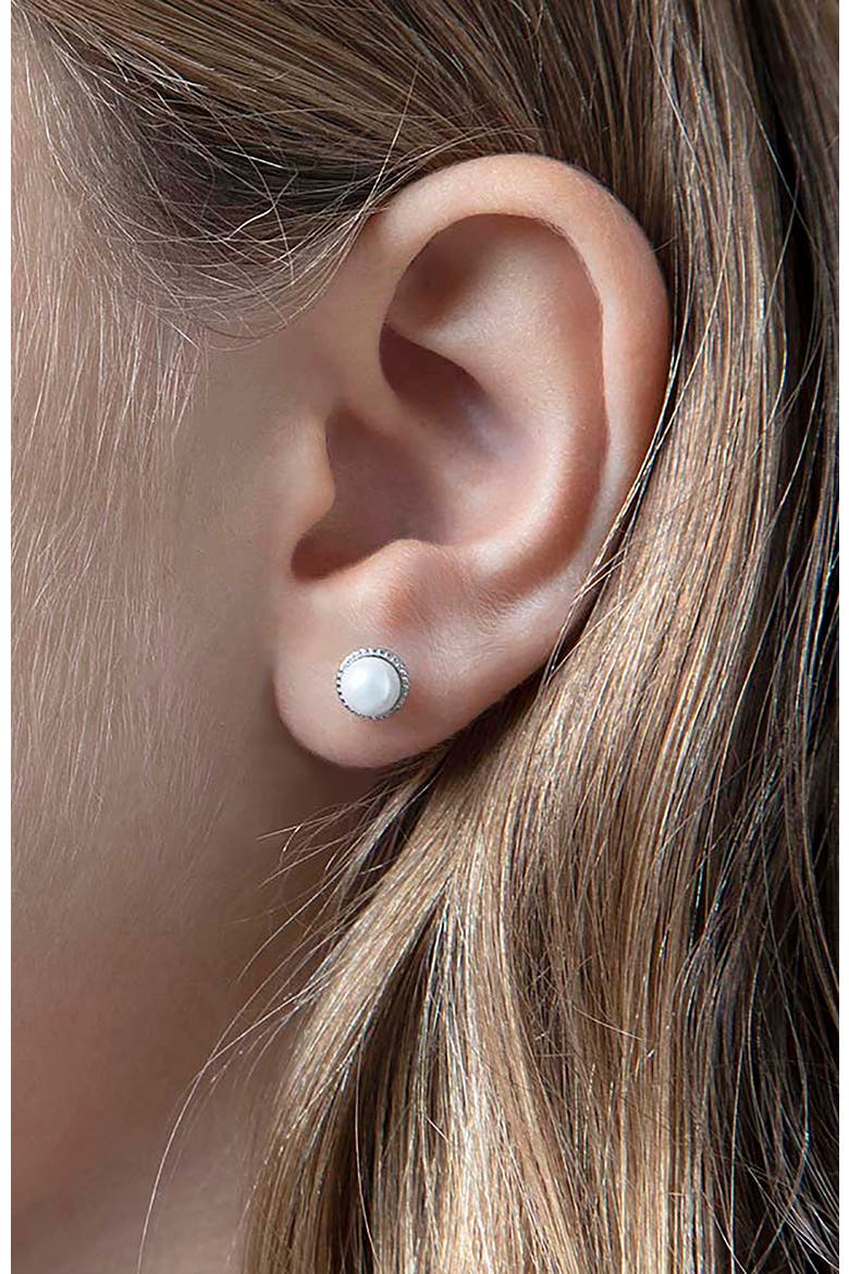 Sophisticated Pearl Earrings, Alternate, color, White