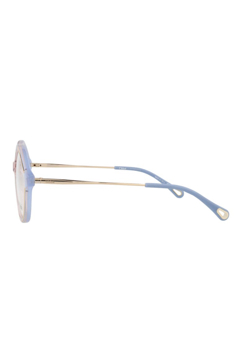 52mm Round Optical Glasses, Alternate, color, LIGHT BLUE GOLD