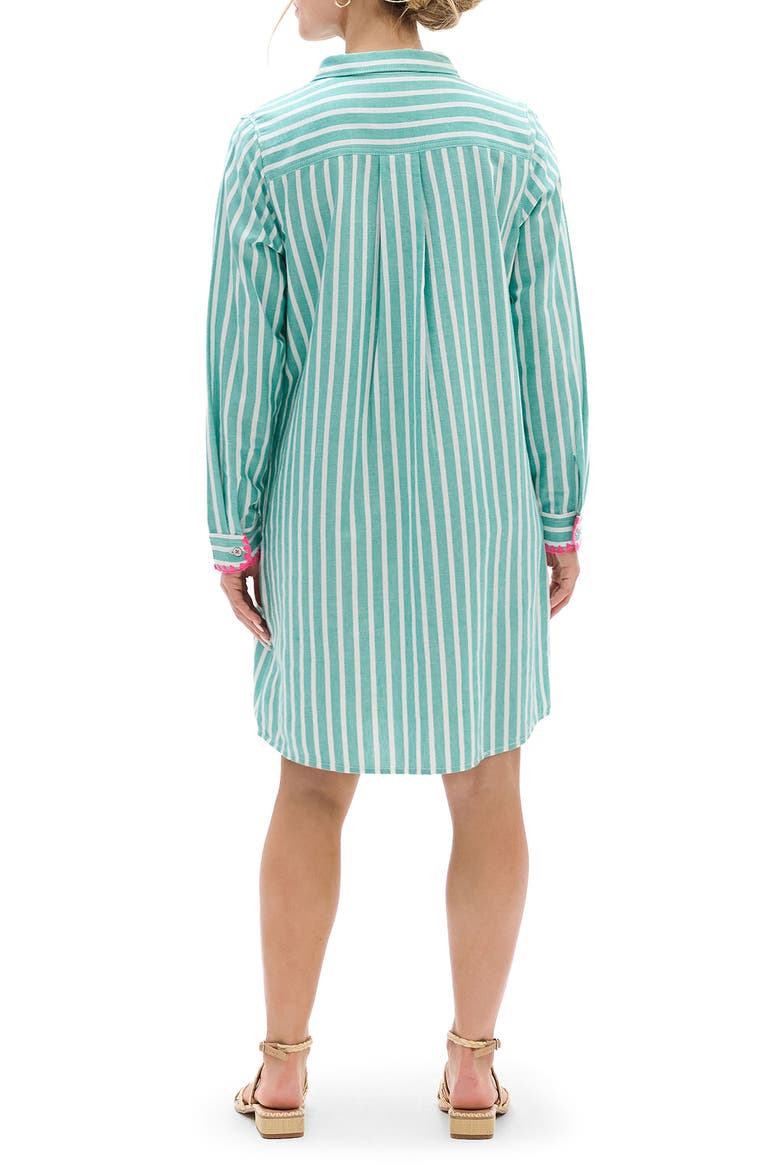 Julia Stripe Cotton Shirtdress, Alternate, color, ARCADIA