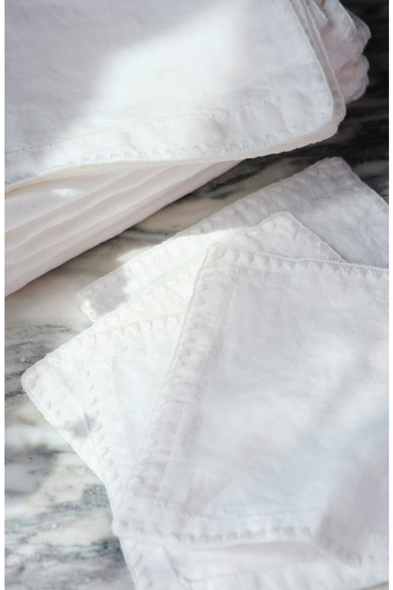 Olivos 4-Pack Organic Linen Napkins, Alternate, color, ALPINE WHITE